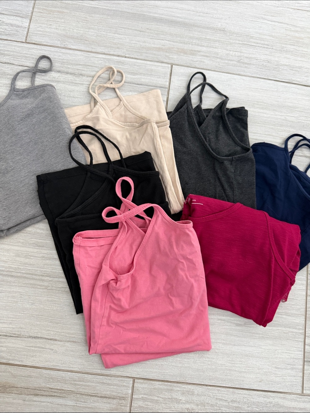 7 spaghetti strap tanks tops thin straps medium layering tanks